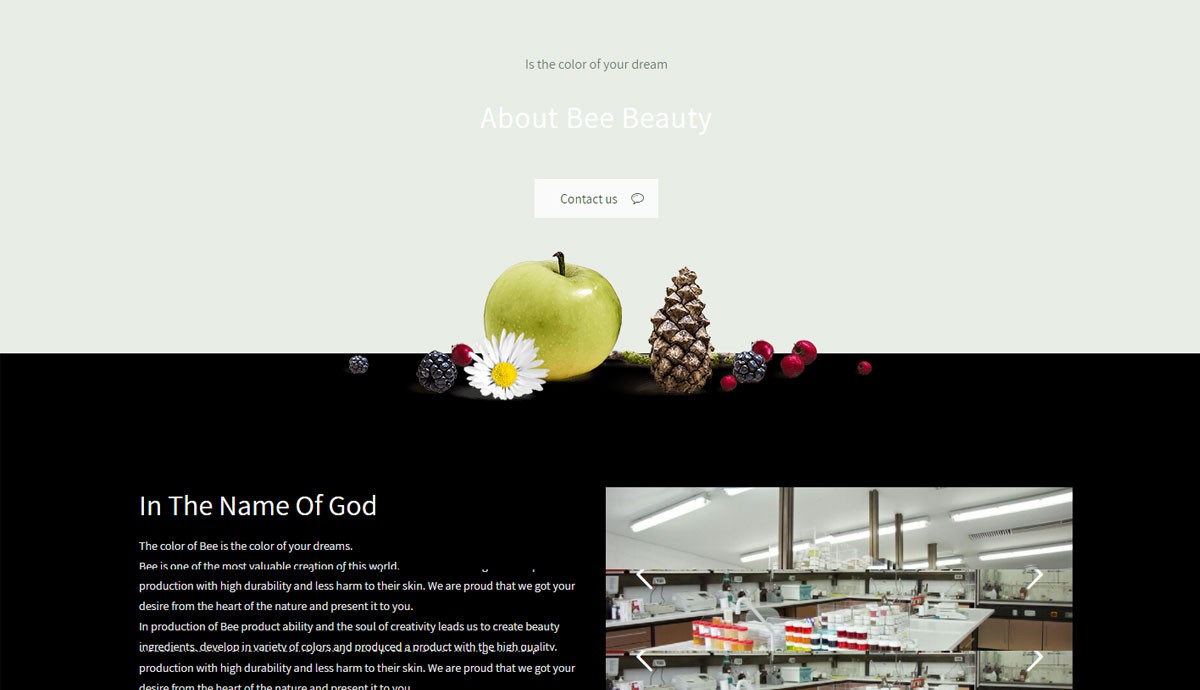طراحی و برنامه نویسی اختصاصی  bee beauty