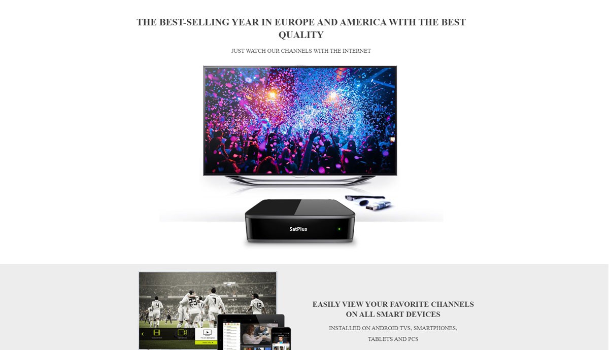 طراحی سایت شرکت SAT Plus TV